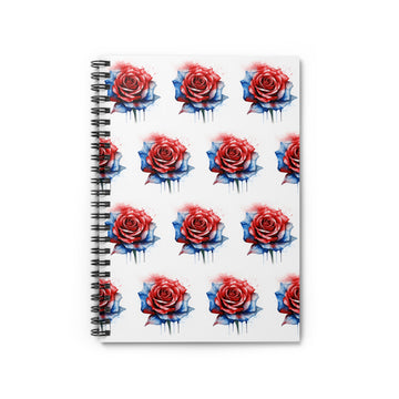 Blues Rose Spiral Notebook - Ruled Line