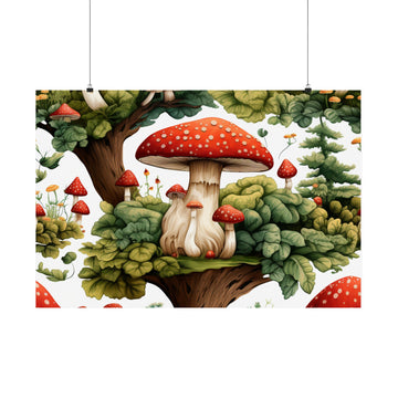 Mushrooms Premium Matte horizontal posters